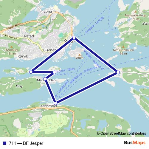 711 ferry Line Map