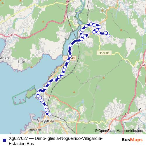 Xg627027 bus Line Map