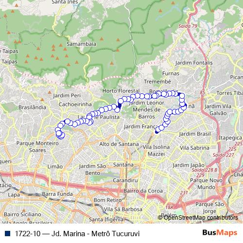 1722-10 bus Line Map