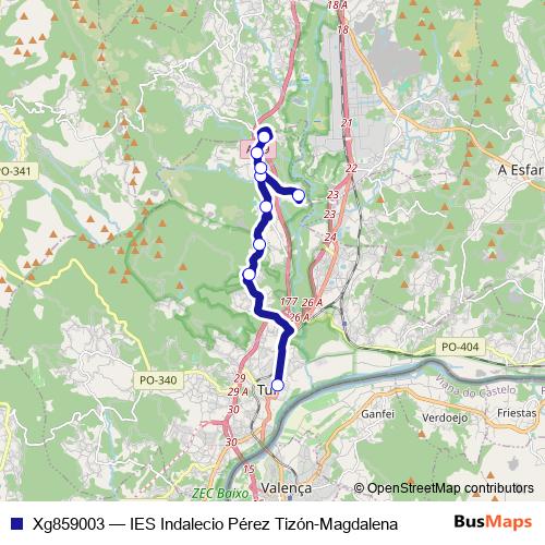 Xg859003 bus Line Map