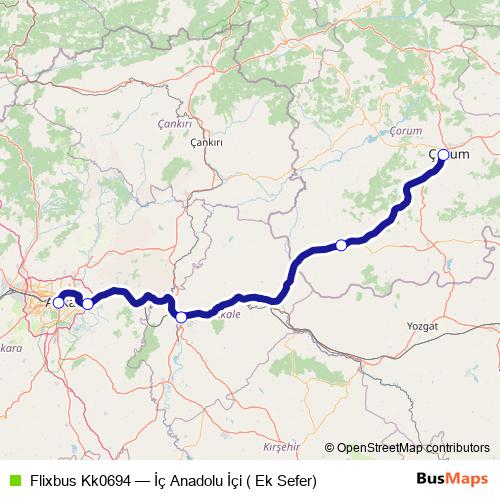 Flixbus Kk0694 bus Line Map