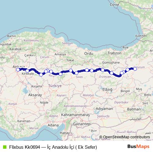 Flixbus Kk0694 bus Line Map