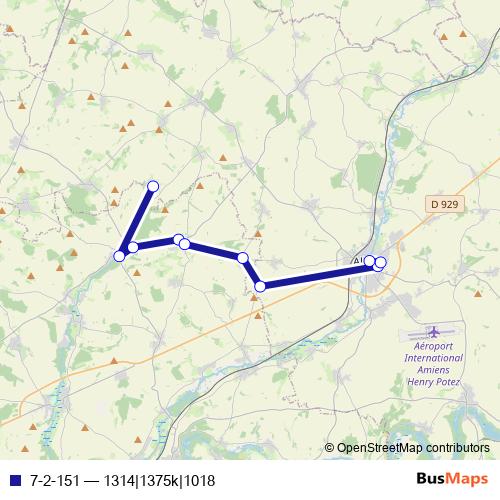 7-2-151 bus Line Map