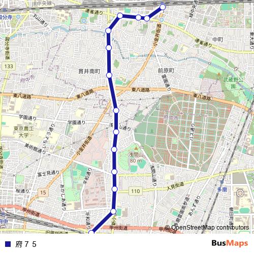 府７５ bus Line Map