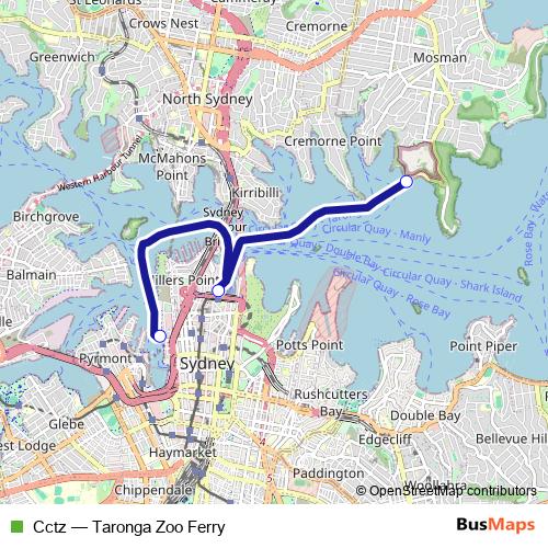 Cctz ferry Line Map