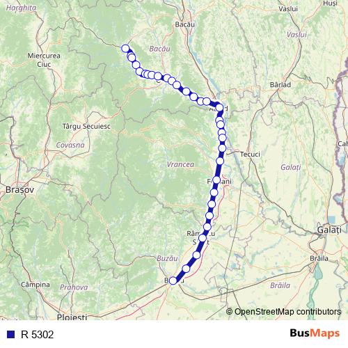 R 5302 rail Line Map
