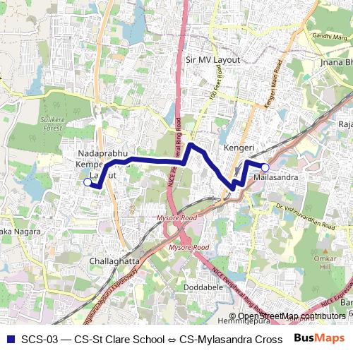 SCS-03 bus Line Map
