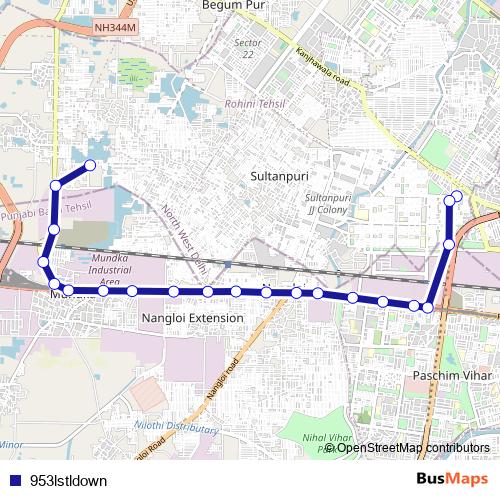 953lstldown bus Line Map