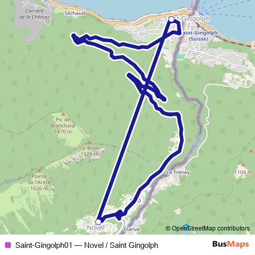 Saint-Gingolph01 bus Line Map