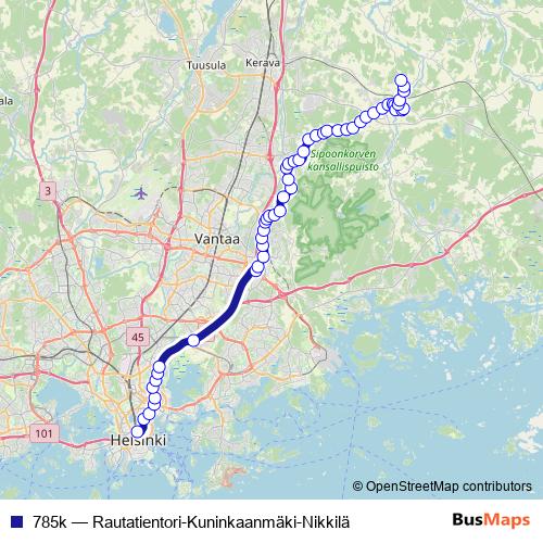 785k bus Line Map