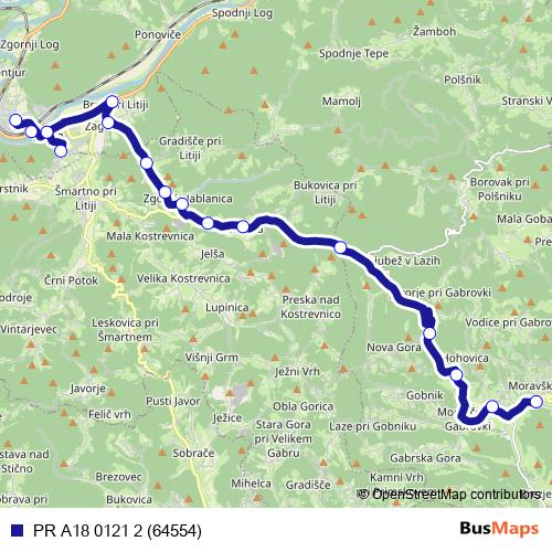 PR A18 0121 2 (64554) bus Line Map