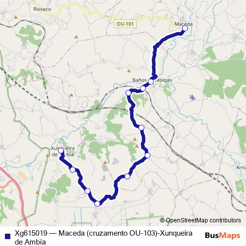 Xg615019 bus Line Map