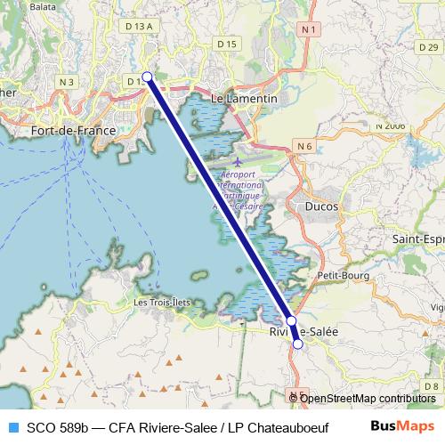 SCO 589b bus Line Map