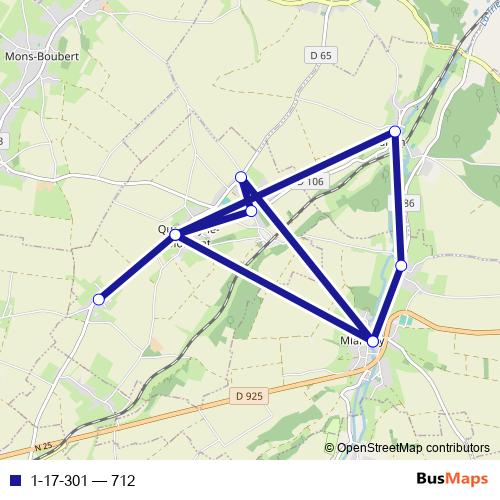 1-17-301 bus Line Map