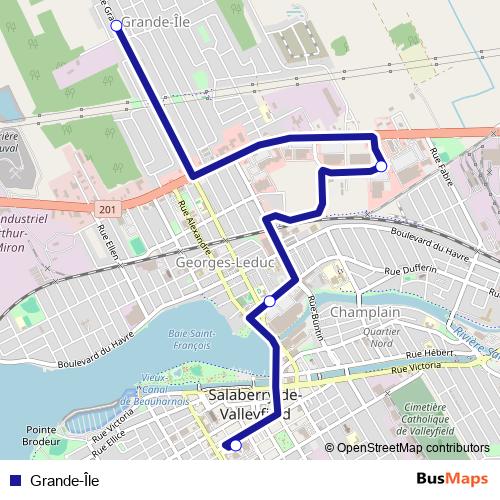 Grande-Île bus Line Map