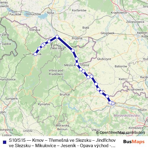 S10/S15 rail Line Map