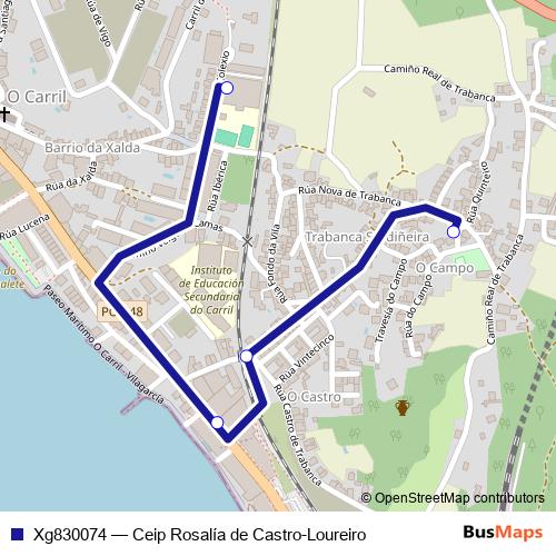 Xg830074 bus Line Map