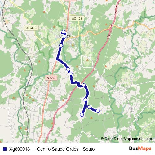 Xg800018 bus Line Map