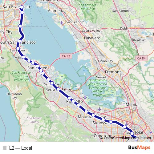 L2 rail Line Map