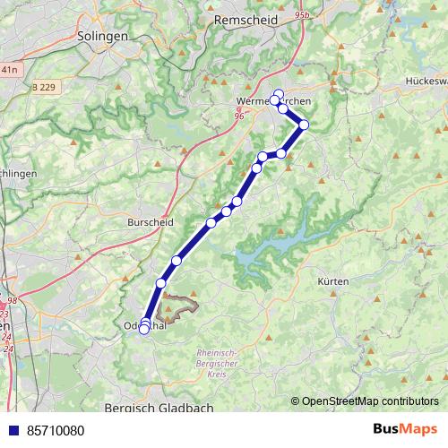 85710080 bus Line Map