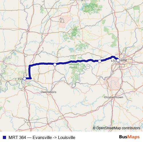 MRT 364 bus Line Map