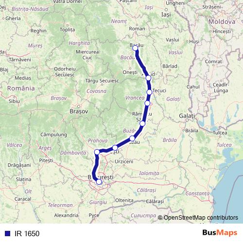 IR 1650 rail Line Map