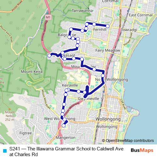 S241 bus Line Map