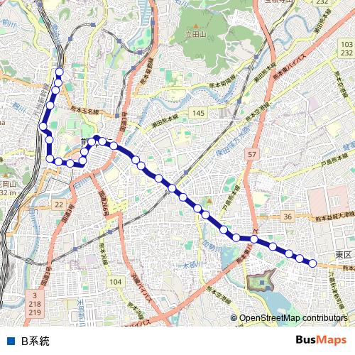 Bけいとう tram Line Map