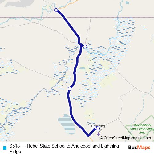 S518 bus Line Map