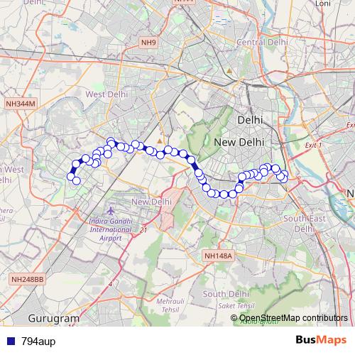 794aup bus Line Map
