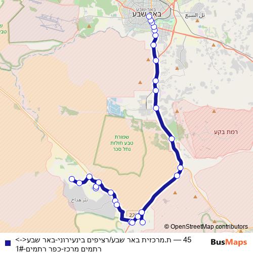 45 bus Line Map