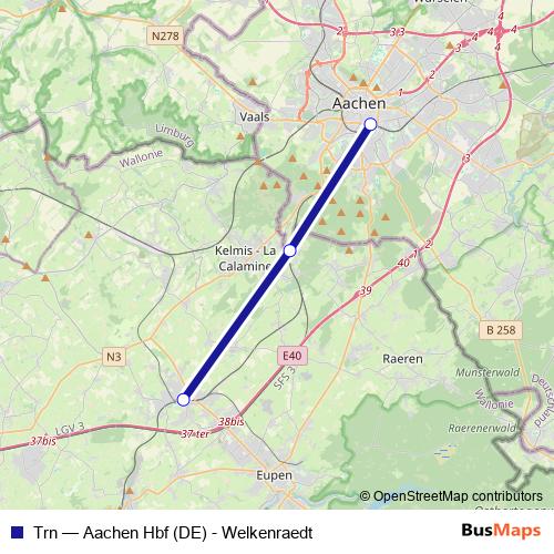Trn rail Line Map