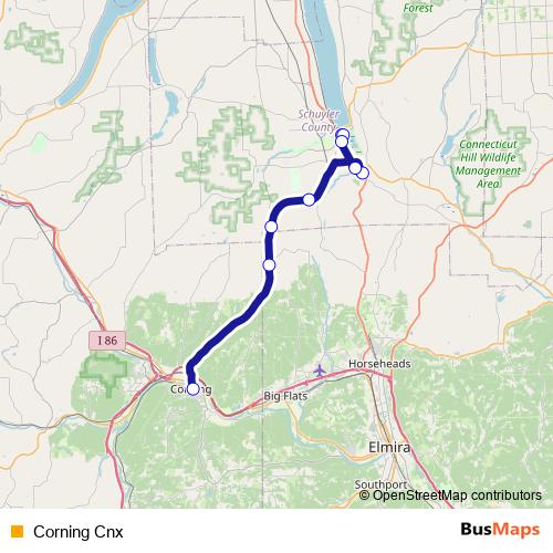 Corning Cnx bus Line Map