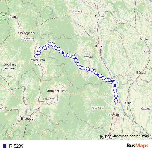 R 5209 rail Line Map
