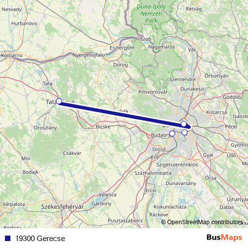 19300 Gerecse rail Line Map