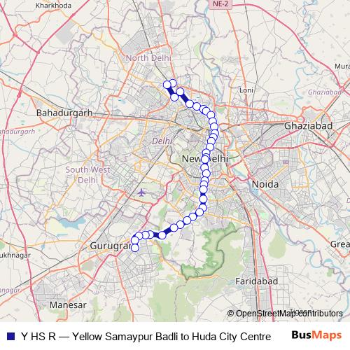 Y HS R metro Line Map