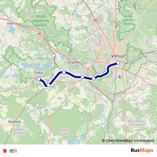 851 rail Line Map