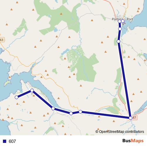 607 bus Line Map
