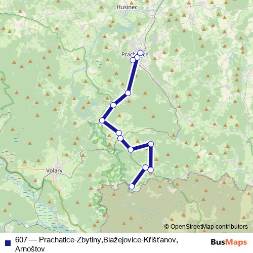 607 bus Line Map