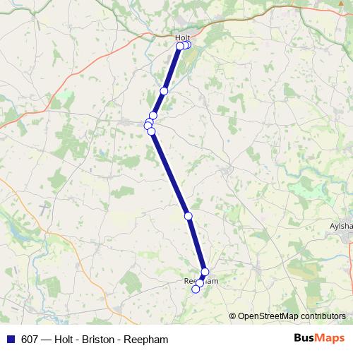 607 bus Line Map