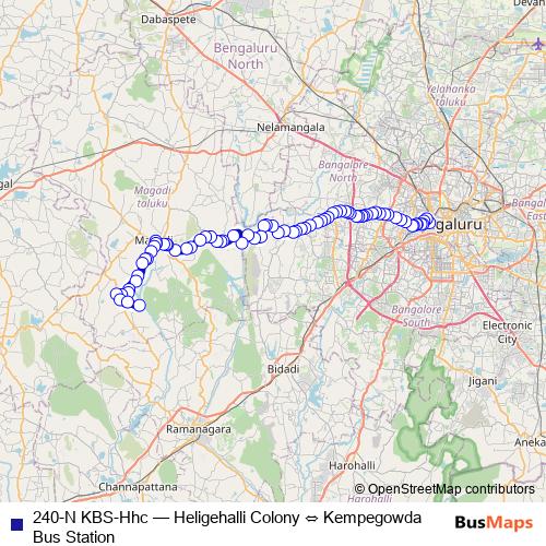 240-N KBS-Hhc bus Line Map
