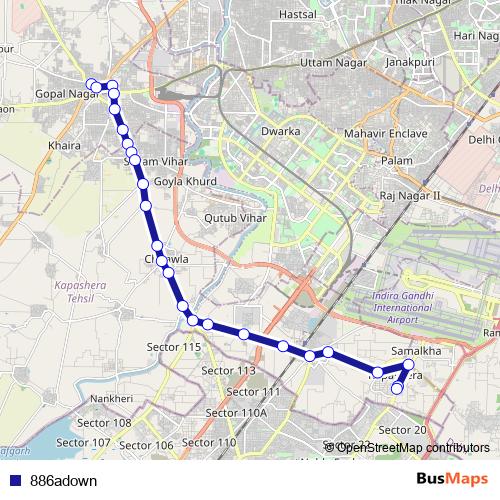 886adown bus Line Map
