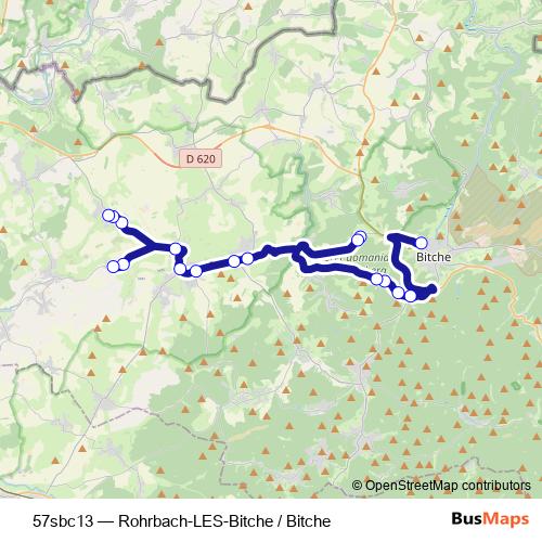 57sbc13 bus Line Map