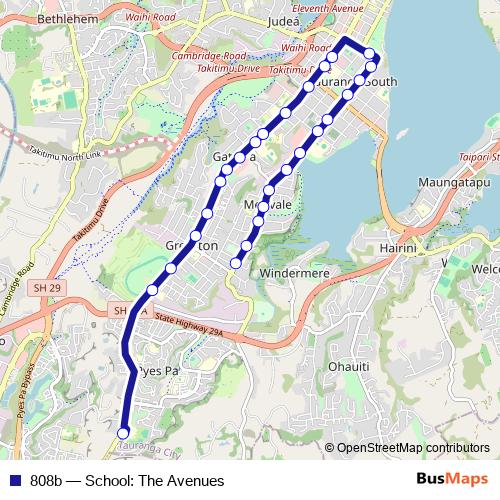 808b bus Line Map