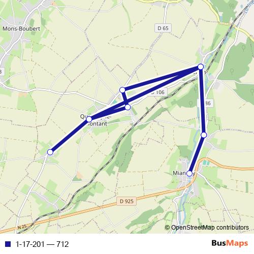 1-17-201 bus Line Map