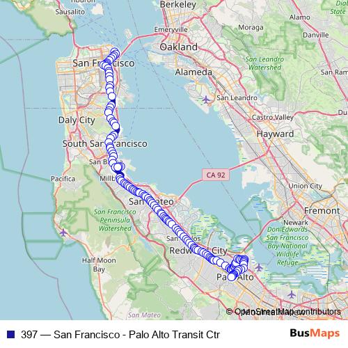 397 bus Line Map