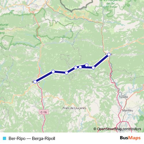 Ber-Ripo bus Line Map