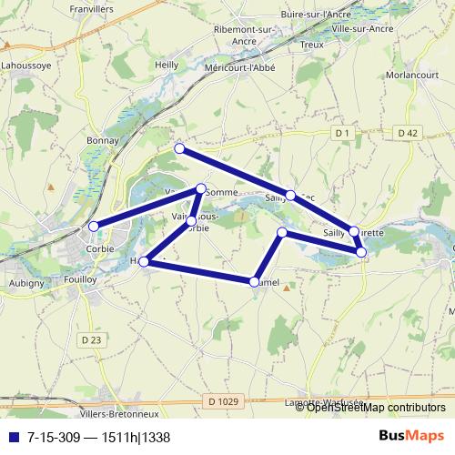 7-15-309 bus Line Map
