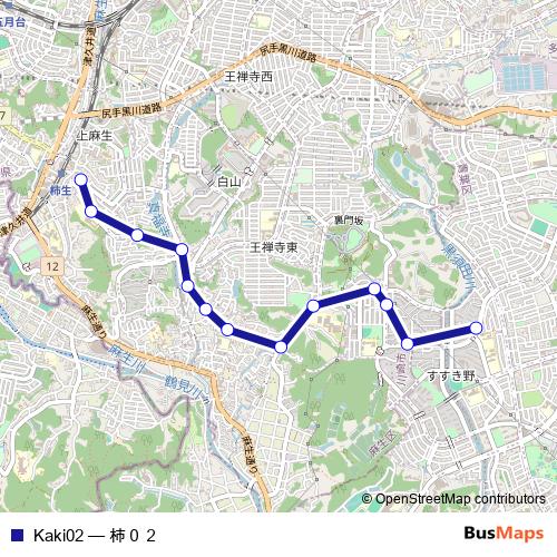 Kaki02 bus Line Map