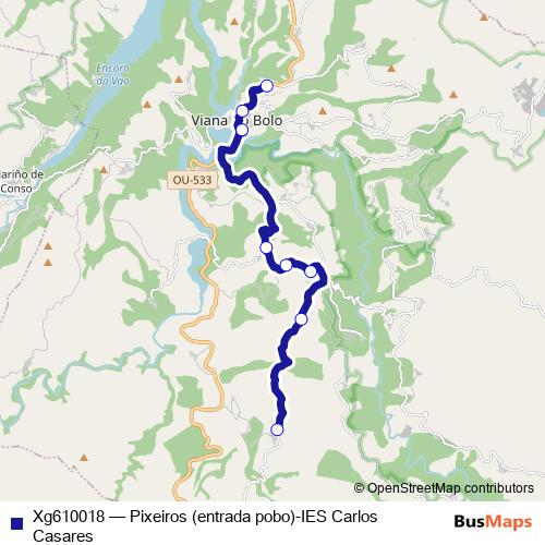 Xg610018 bus Line Map